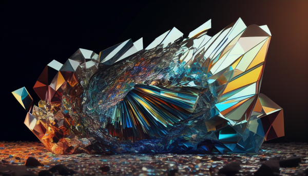 ai art,prism,Glass Grid,Refraction,minimalism,abstract