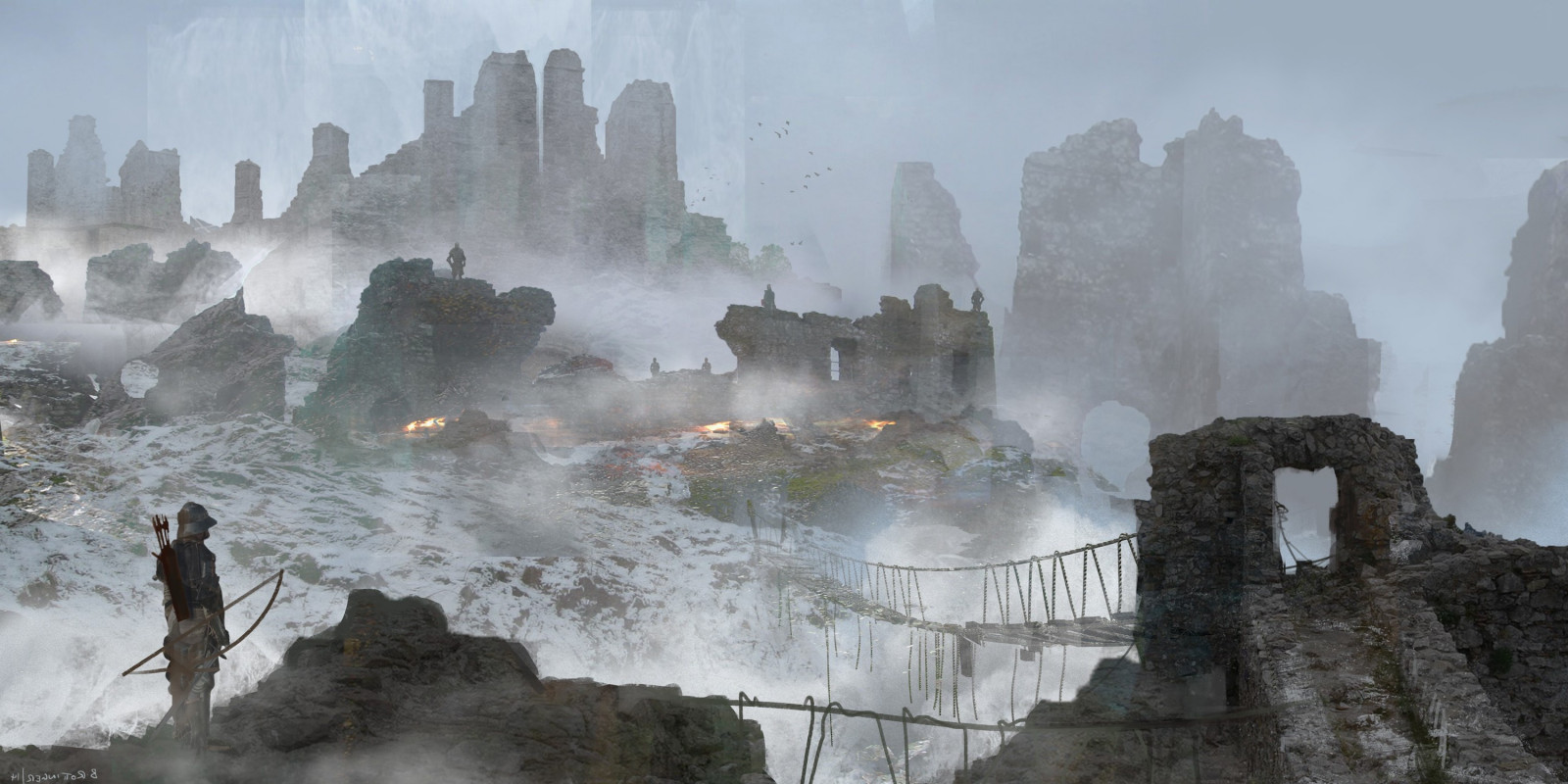 風景, 岩, アートワーク, 氷, 遺跡, 形成, 地形, 天気, スクリーンショット, 大気現象, 3000x1500 px