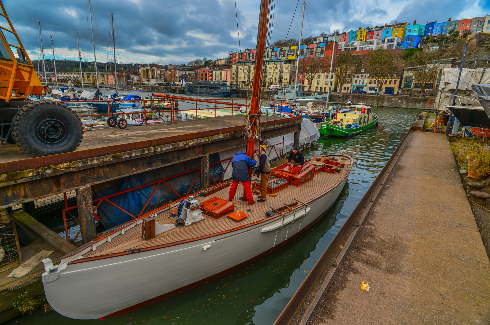 edwardian, jola, jachta, klasický, plavidlo, plachtění, plachta, loď, Zahájení, stožár, krokování, Bristol, Anglie, přístav, přístav, přístav, dok, Nikon, df, NIKKOR, 20mm, af, F28d