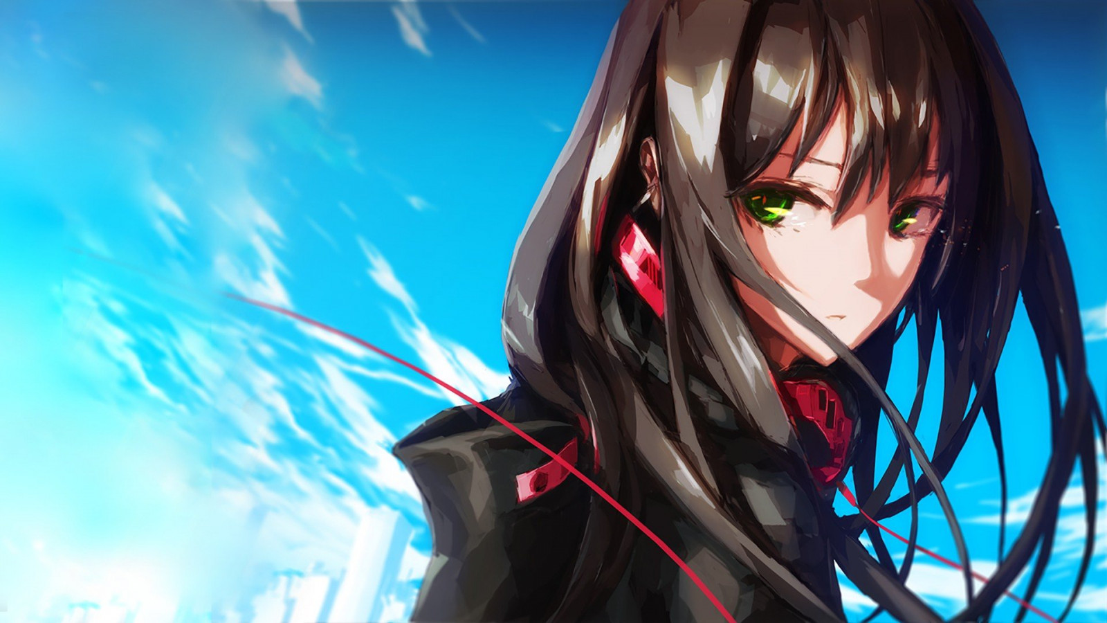 1920x1080 px, anime dievčatá, bruneta