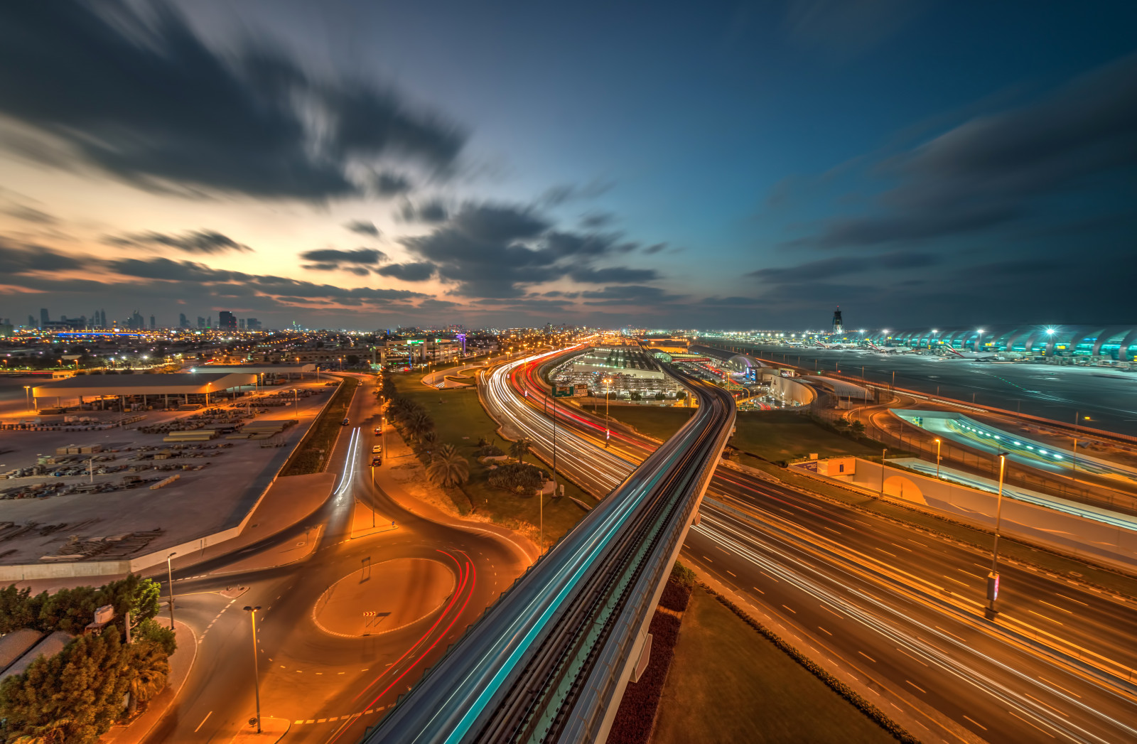 slunečnímu záření, západ slunce, moře, panoráma města, noc, odraz, nebe, silnice, mraky, svítání, panoráma, večer, ráno, pobřeží, most, horizont, dubaj, letiště, Dálnice, soumrak, metro, infrastruktura, světlo, longexposure, nd, mrak, svítání, vlna, design, stezky, destinace, počítač tapeta, mydubai