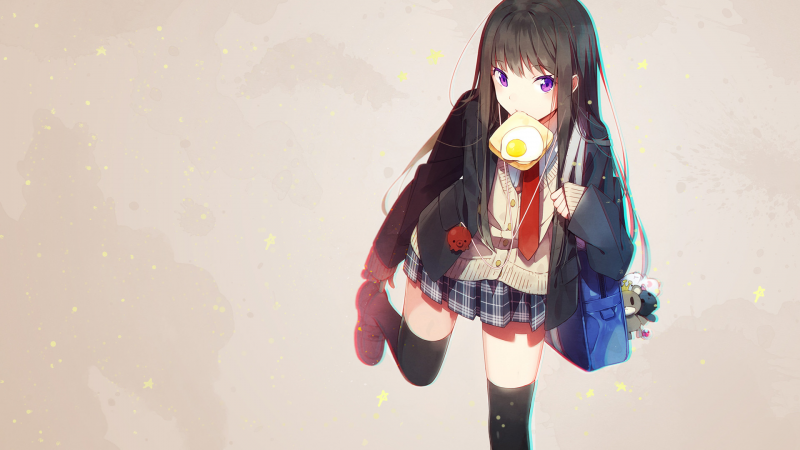 ilustrace, anime, manga, šaty, modrý, oblečení ilustrace, anime, manga, šaty, modrý, oblečení