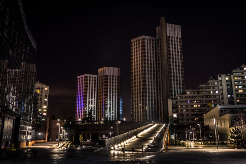 bybilledet, by, nat, hovedstadsområde, metropol, skyskraber