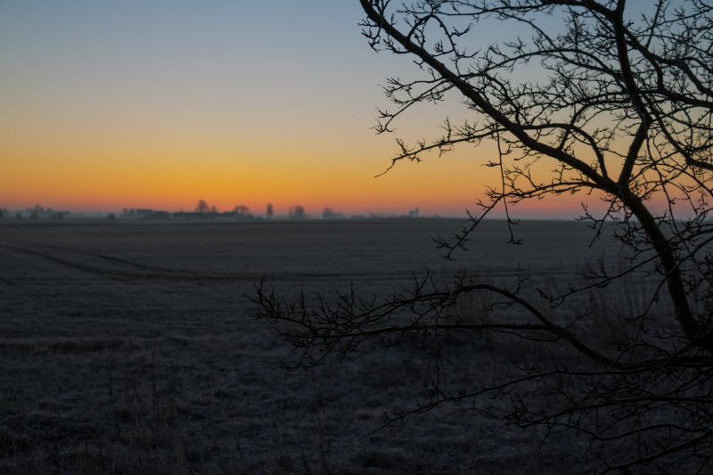 sollys, landskab, solnedgang, natur, afspejling, himmel