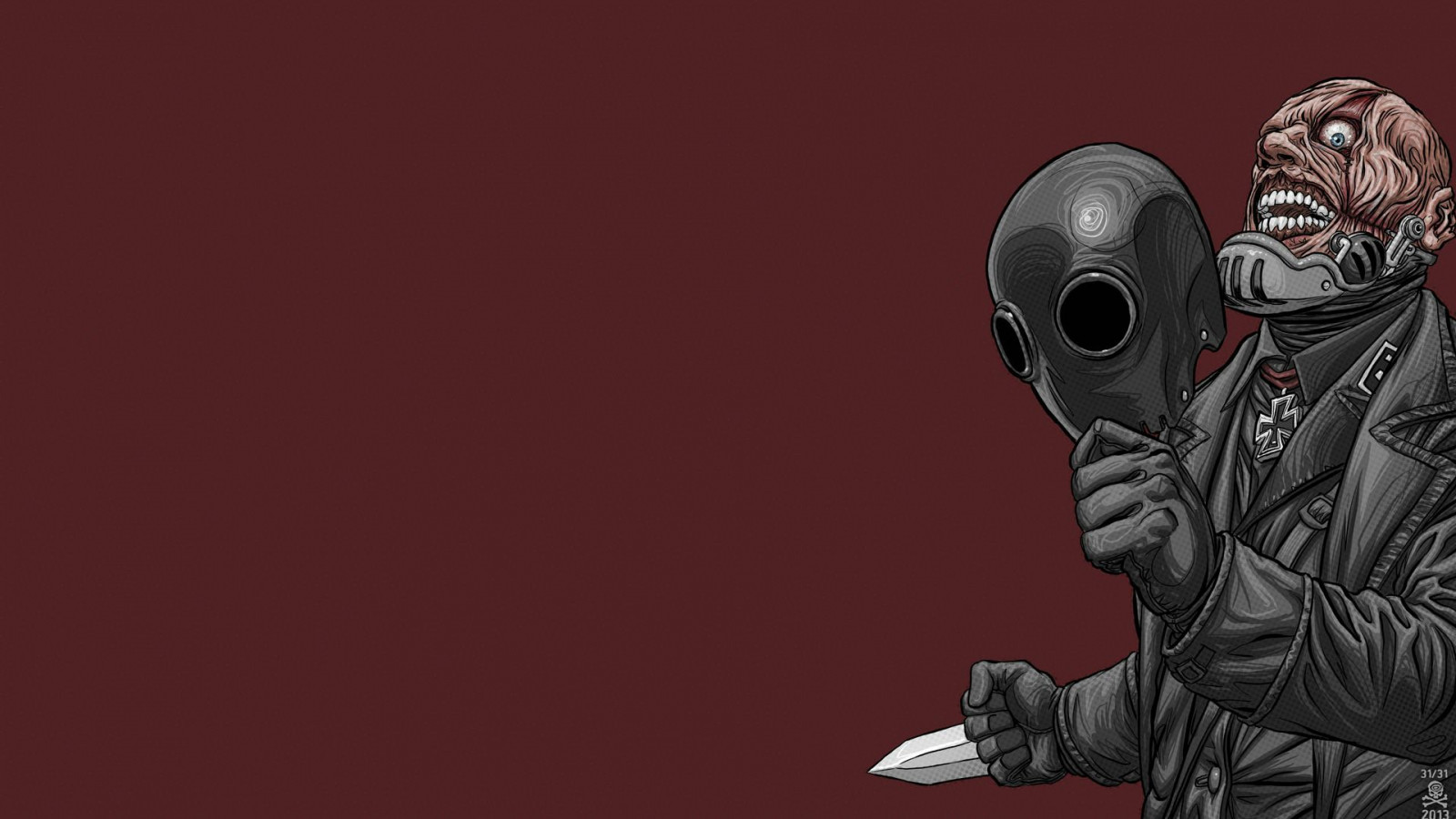 1920x1080 px, Hellboy, Karl Ruprecht Kroenen, yksinkertainen, yksinkertaista taustaa