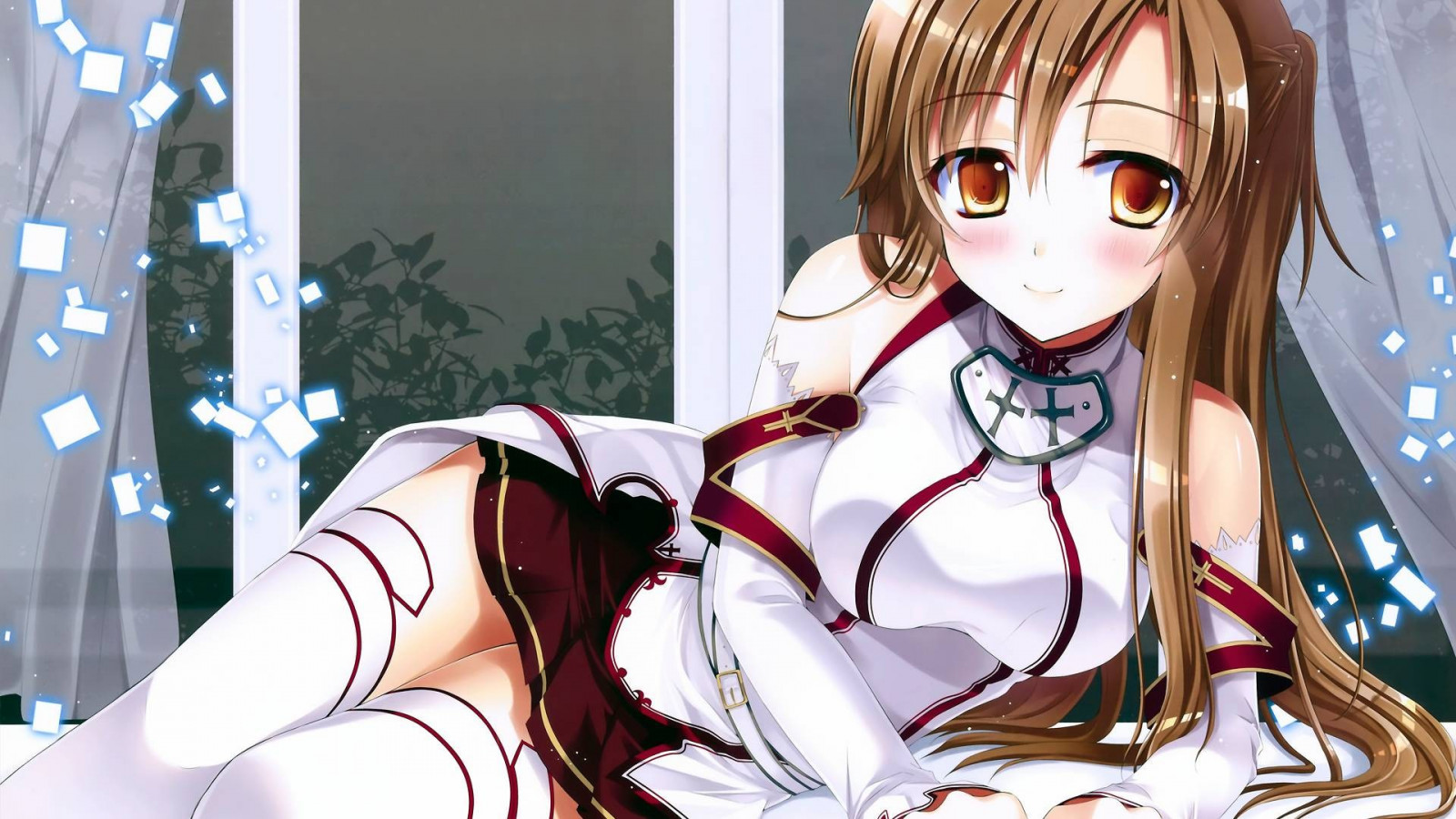 ilustrace, anime, anime dívky, Sword Art Online, Yuuki Asuna, kreslená pohádka, oblečení, mangaka