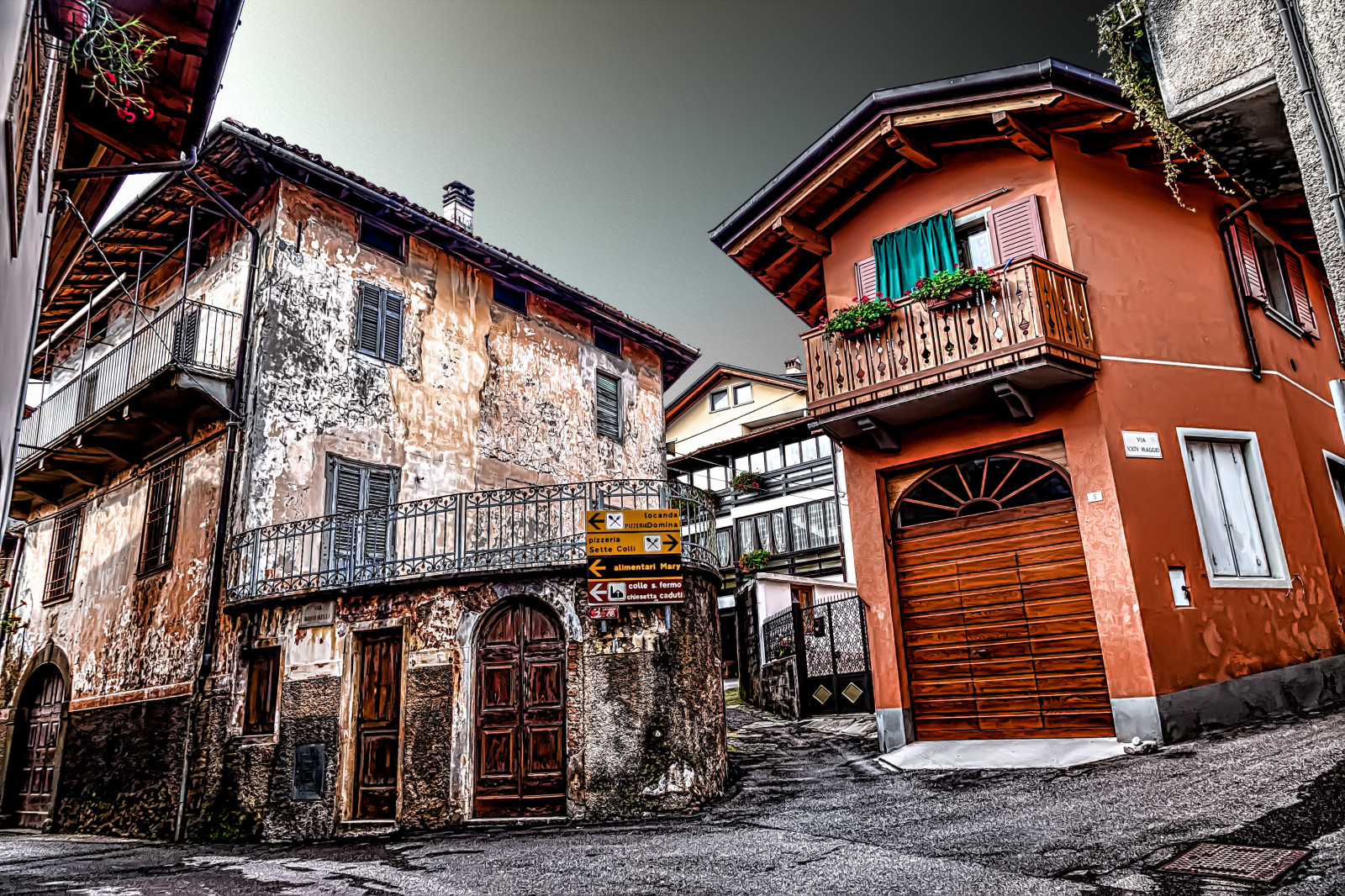 strada, città, strada, Italia, bergamo, lombardia, HDR, Citta, itally, canoneos5d, bossico, marcotrovo