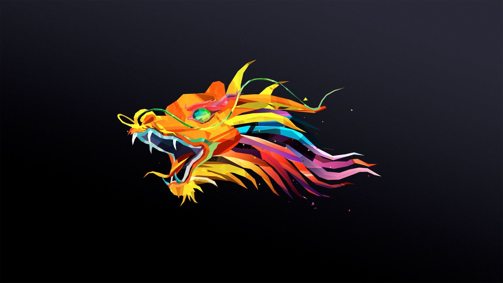 ilustrace, digitální umění, drak, fasety, Justin Maller, Abduzeedo, plamen, Snímek obrazovky, 2880x1620 px, počítač tapeta, orgán