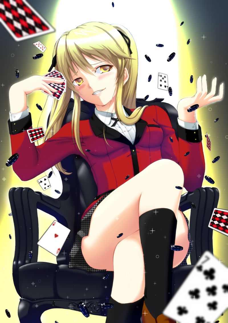anime, anime dívky, Kakegurui, Saotome Meari, twintails, blondýnka anime, anime dívky, Kakegurui, Saotome Meari, twintails, blondýnka