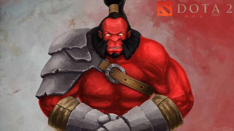 ilustrace, Červené, Sekera, Dota 2, UMĚNÍ ilustrace, Červené, Sekera, Dota 2, UMĚNÍ