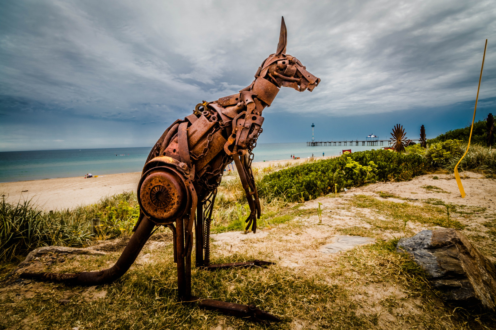 Roo, kænguru, skulptur, udstilling, Brighton, Adelaide, South Australia