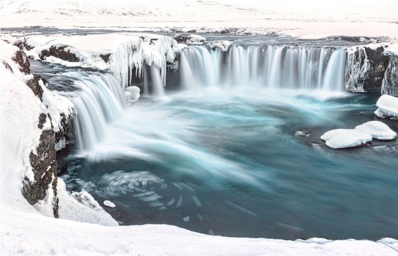 landscape, waterfall, nature, winter, ice, Freezing landscape, waterfall, nature, winter, ice, Freezing