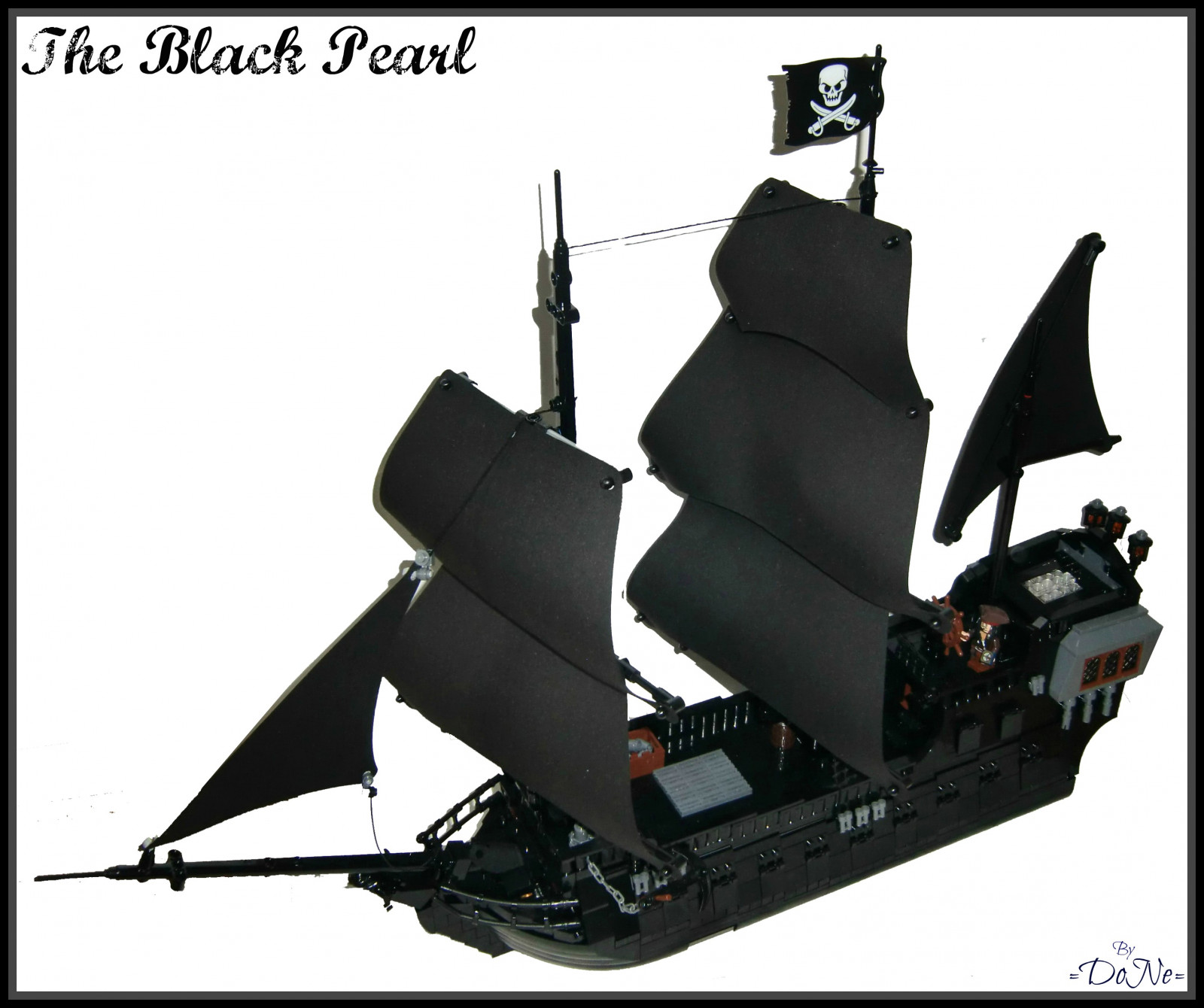 Černá, podle, Viktor, model, LEGO, piráti, carribean, vyrobený, Perla, Zvyk, Hotovo, Legoblackpearl