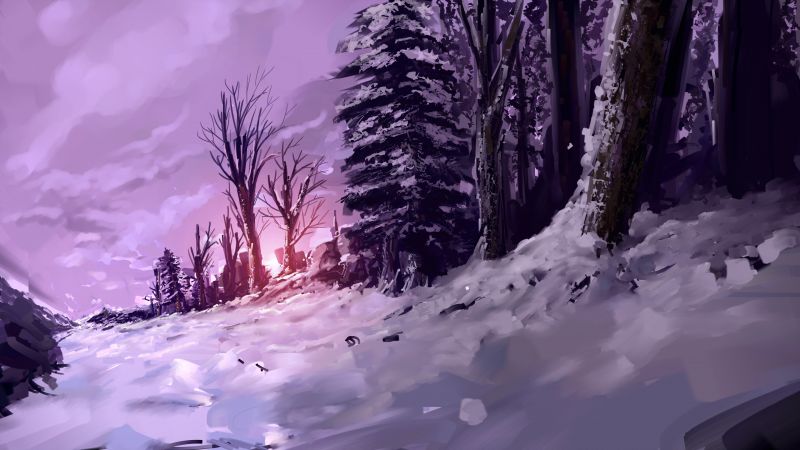 fantasy umění, sníh, zima, led, zmrazení, počasí fantasy umění, sníh, zima, led, zmrazení, počasí