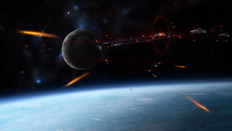 notte, pianeta, spazio, Terra, spazio d'arte, Luna notte, pianeta, spazio, Terra, spazio d'arte, Luna