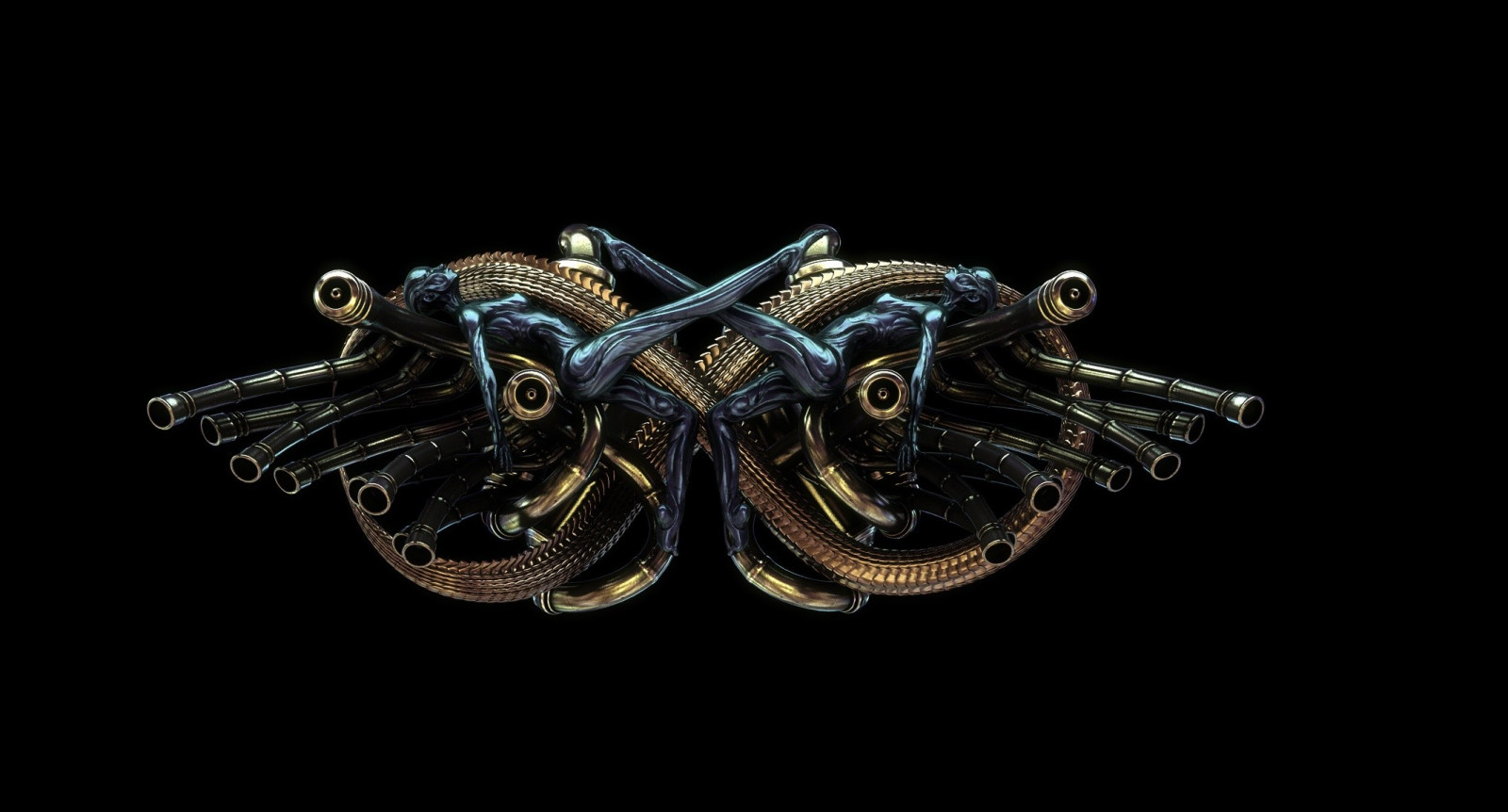 Wallpaper digital art, chrome, lighting, chain, jewellery, earrings