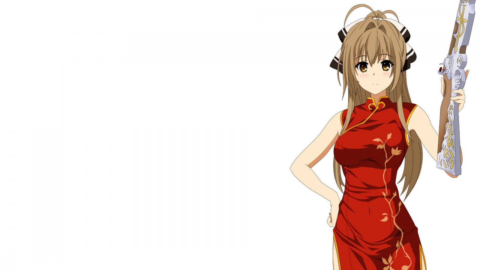 anime, bílé pozadí, kreslená pohádka, Čínské šaty, Amagi Brilliant Park, Sento Isuzu
