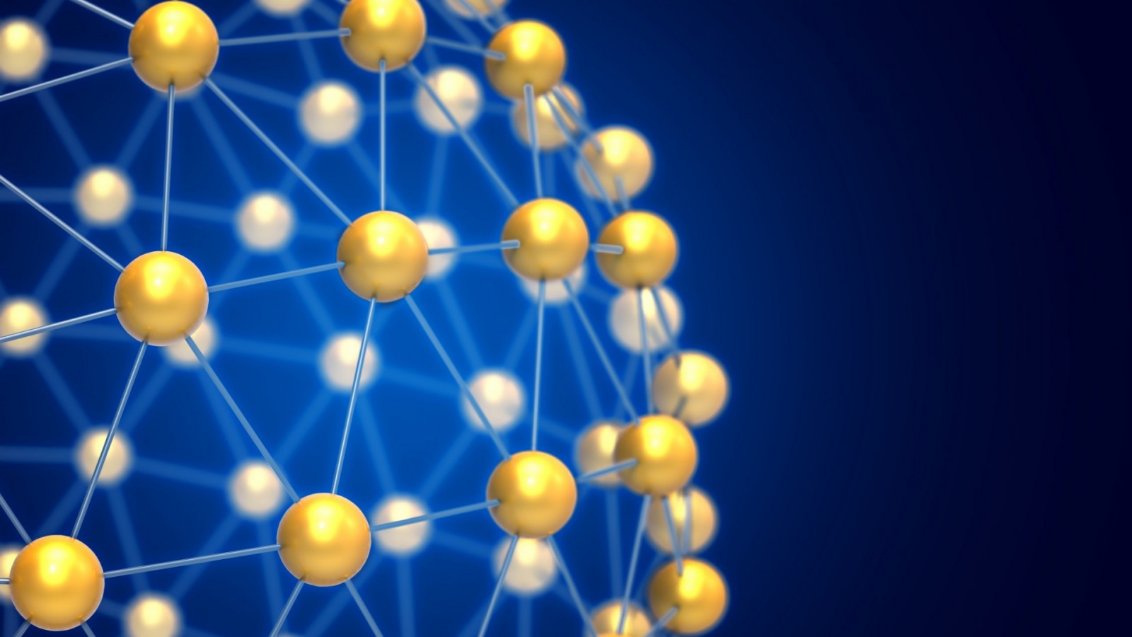 digitální umění, abstraktní, 3D, modrém pozadí, koule, CGI, žlutý, modrý, prskavka, mřížka, balón, Hračka, atomy, květ, počítač tapeta, makro fotografie, zásobování párty
