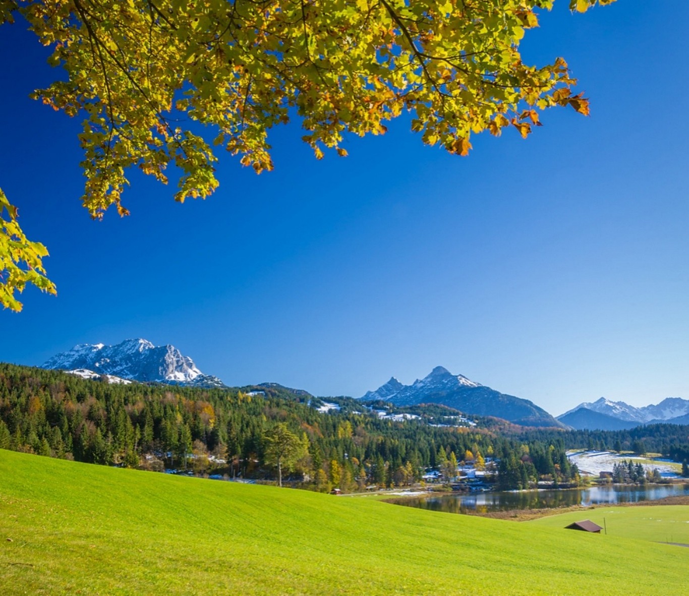 Landscape In Germany Wallpaper : sunlight, landscape, forest, fall, leaves, hill, lake ...