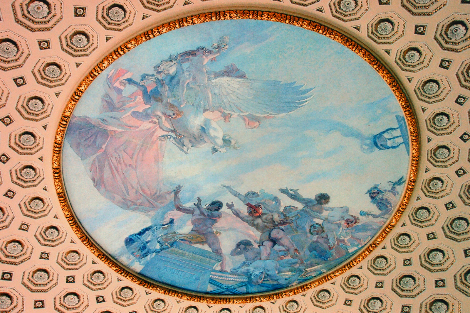 Spojené státy americké, architektura, Amerika, nás, DC, washington, nástěnná malba, interiér, knihovna, místa, strop, historický, kongres, národní, historický, jefferson, Registrovat, atrakce, nrhp, onasill