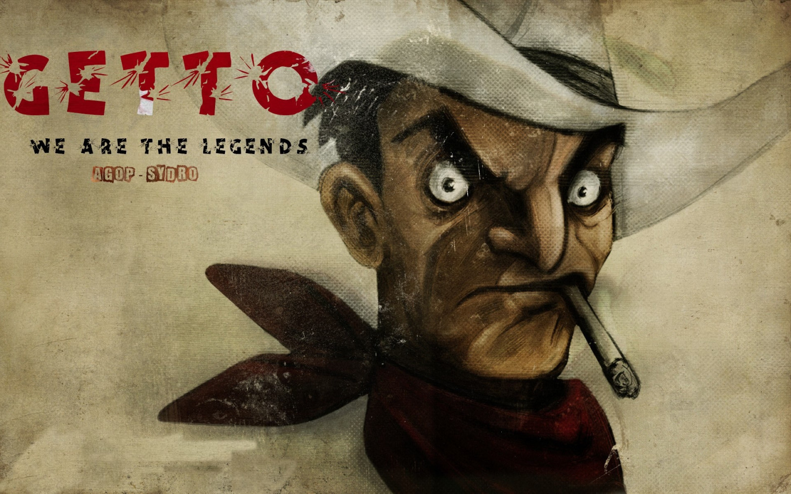 výkres, malování, ilustrace, kovbojové, ghetto, UMĚNÍ, skica