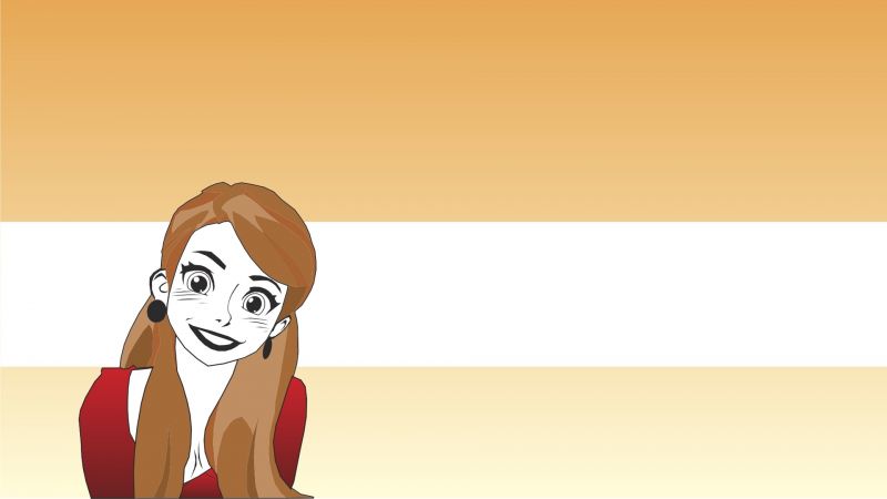 Anime, kırmızı, beyaz, Illüstrasyon, esmer, karikatür