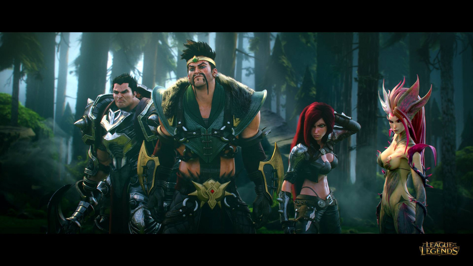 1920x1080 px, Darius, Draven, Katarina, League of Legends, Riot hry, Zyra