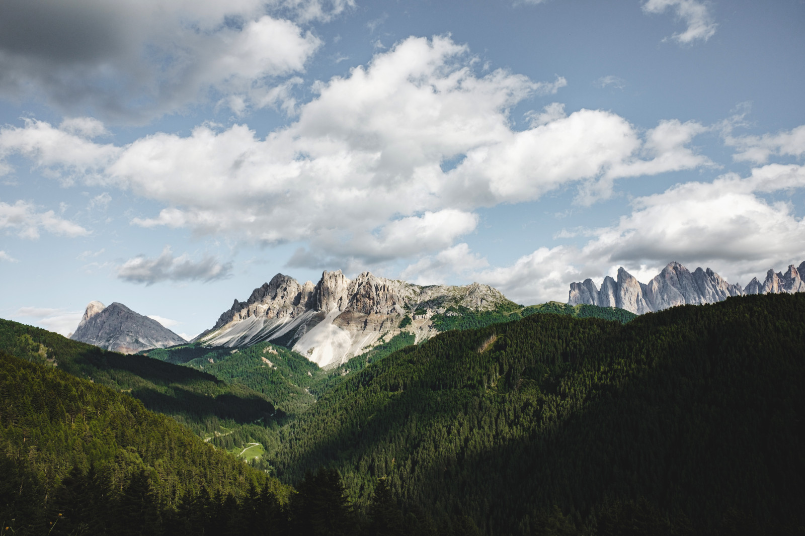 landscape, mountains, hill, nature, grass, sky, clouds, summer, fjord, valley, mountain pass, wilderness, Alps, summit, plateau, ridge, cloud, mountain, meadow, highland, loch, mountainous landforms, landform, geographical feature, mountain range, fell
