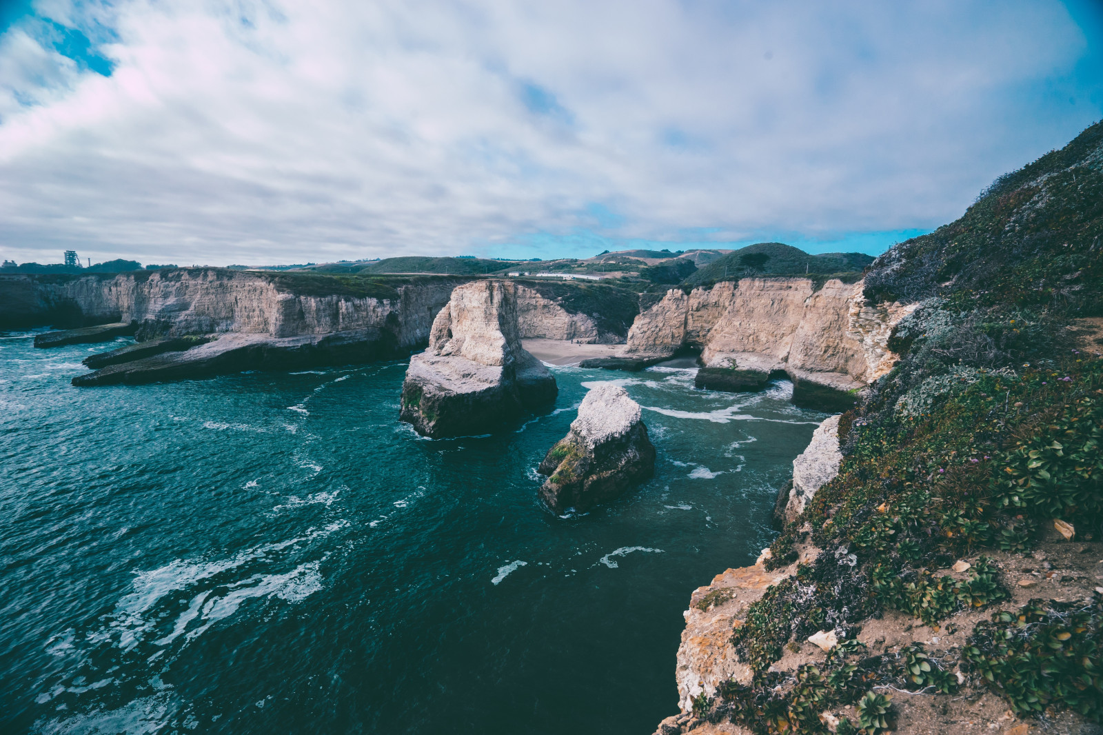 tájkép, tenger, öböl, víz, szikla, tengerpart, szikla, fjord, köpeny, Terep, óceán, medence, szigetecske, landform, földrajzi jellemző