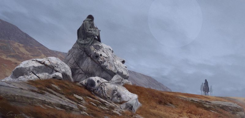 fantasy umění, sníh, umělecká díla, Skála, zima, divočina fantasy umění, sníh, umělecká díla, Skála, zima, divočina