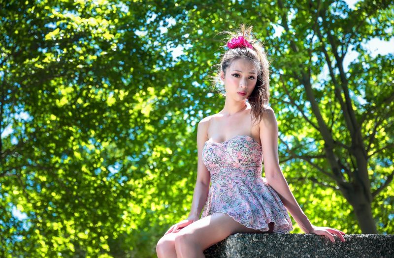 trees, forest, women outdoors, women, model, Asian trees, forest, women outdoors, women, model, Asian