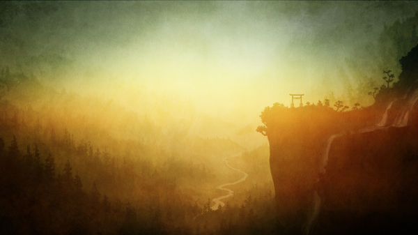 forest, artwork, landscape, mountains, shaolin Temple, Japan