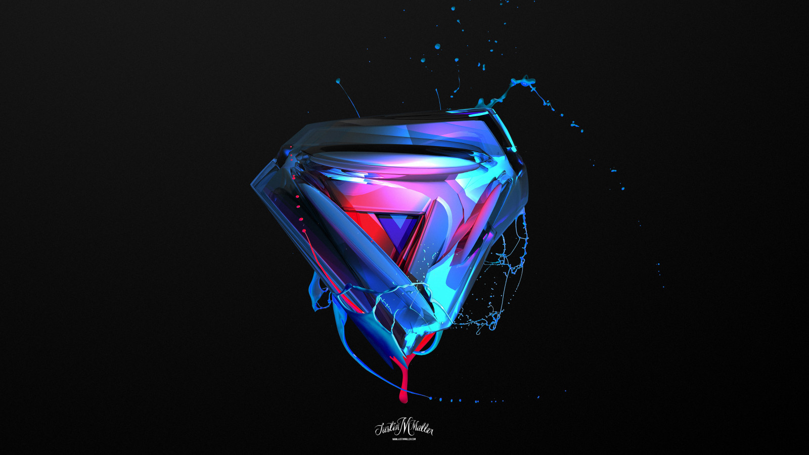 Wallpaper Justin Maller Abstract 3d Abstract Render In Shapes