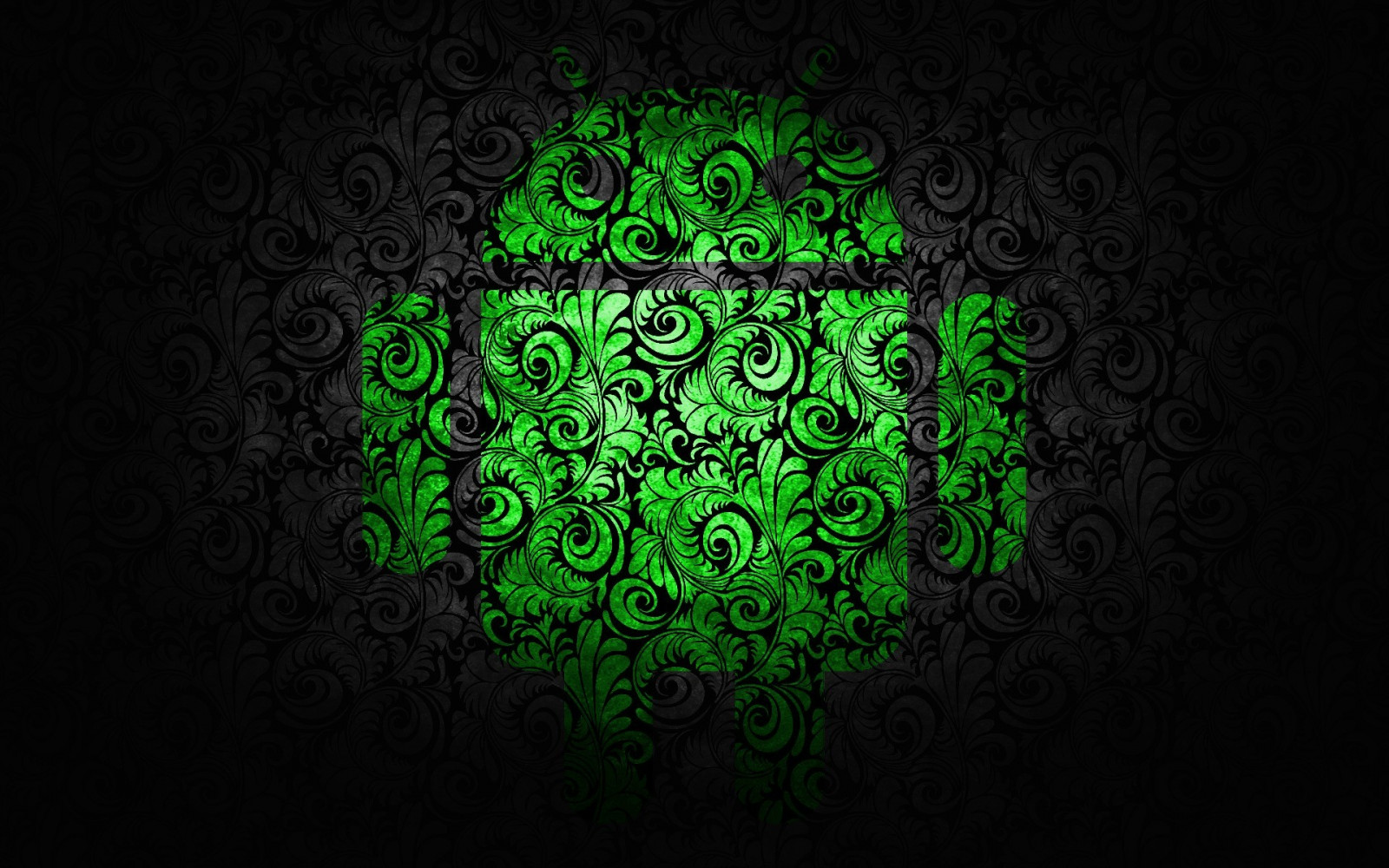 Wallpaper text, logo, green, pattern, circle, Android operating