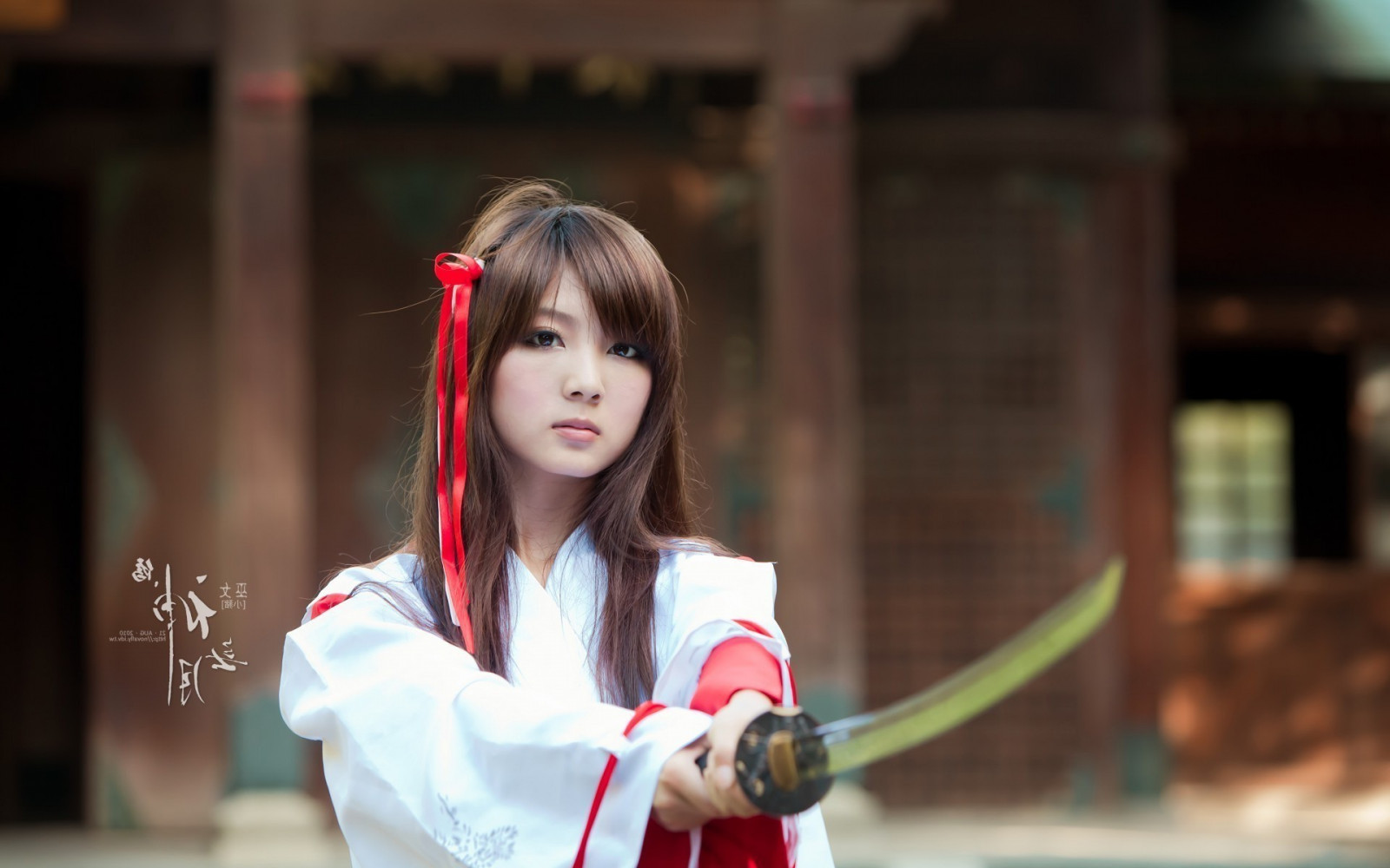 women, model, red, Asian, photography, katana, fashion, clothing, singing, girl, beauty, woman, lady, costume, 1920x1200 px, photo shoot