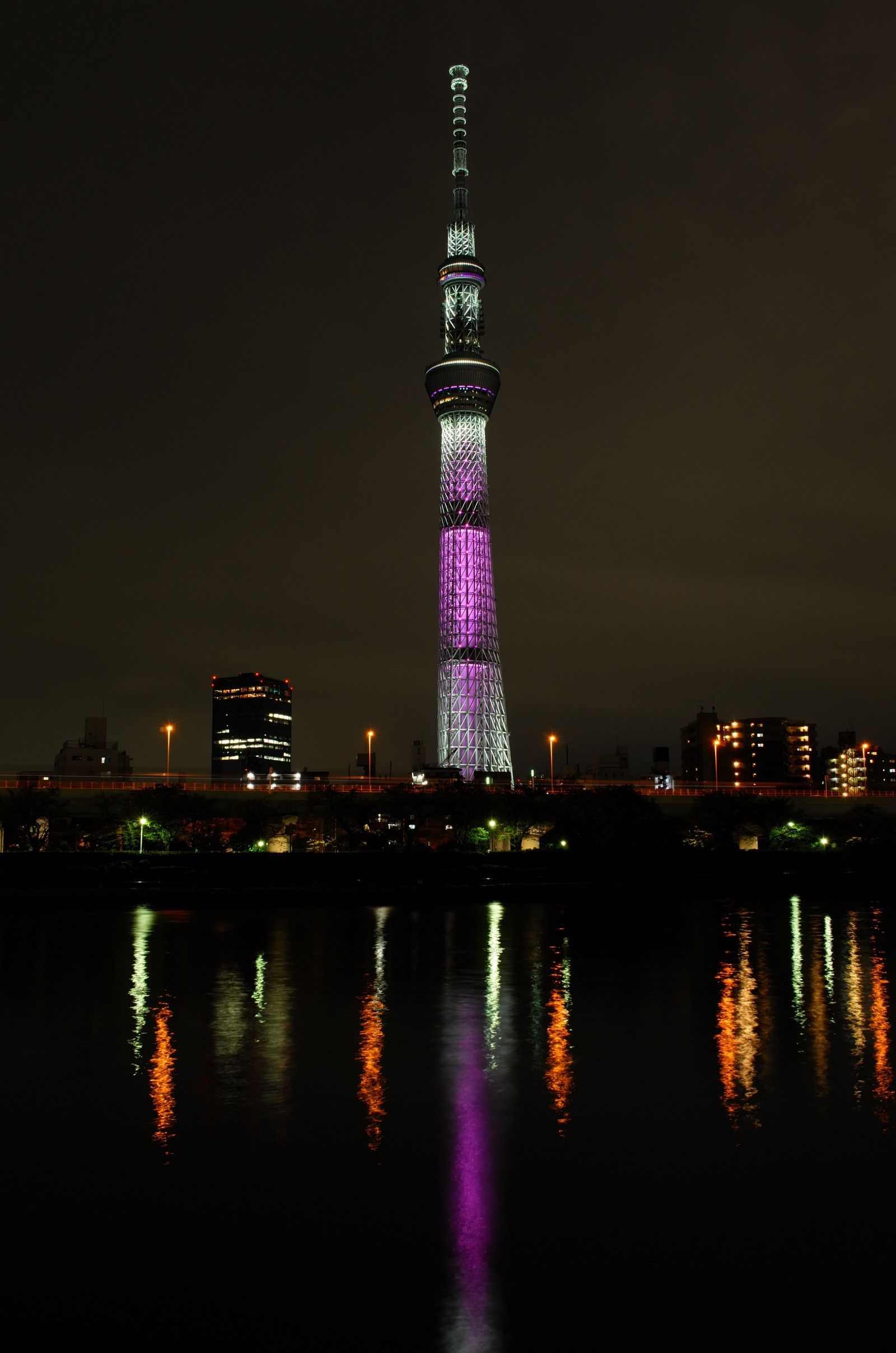 Japan, city, cityscape, night, architecture, reflection, skyline, skyscraper, evening, tower, horizon, dusk, Leica, metropolis, Tokyo, Jp, Skytree, light, cloud, cloudy, illuminated, illumination, CC, darkness, t, landmark, tokyoskytree, leicat, summicron, creativecommons, summicron235, 235, pinkribbon, human settlement