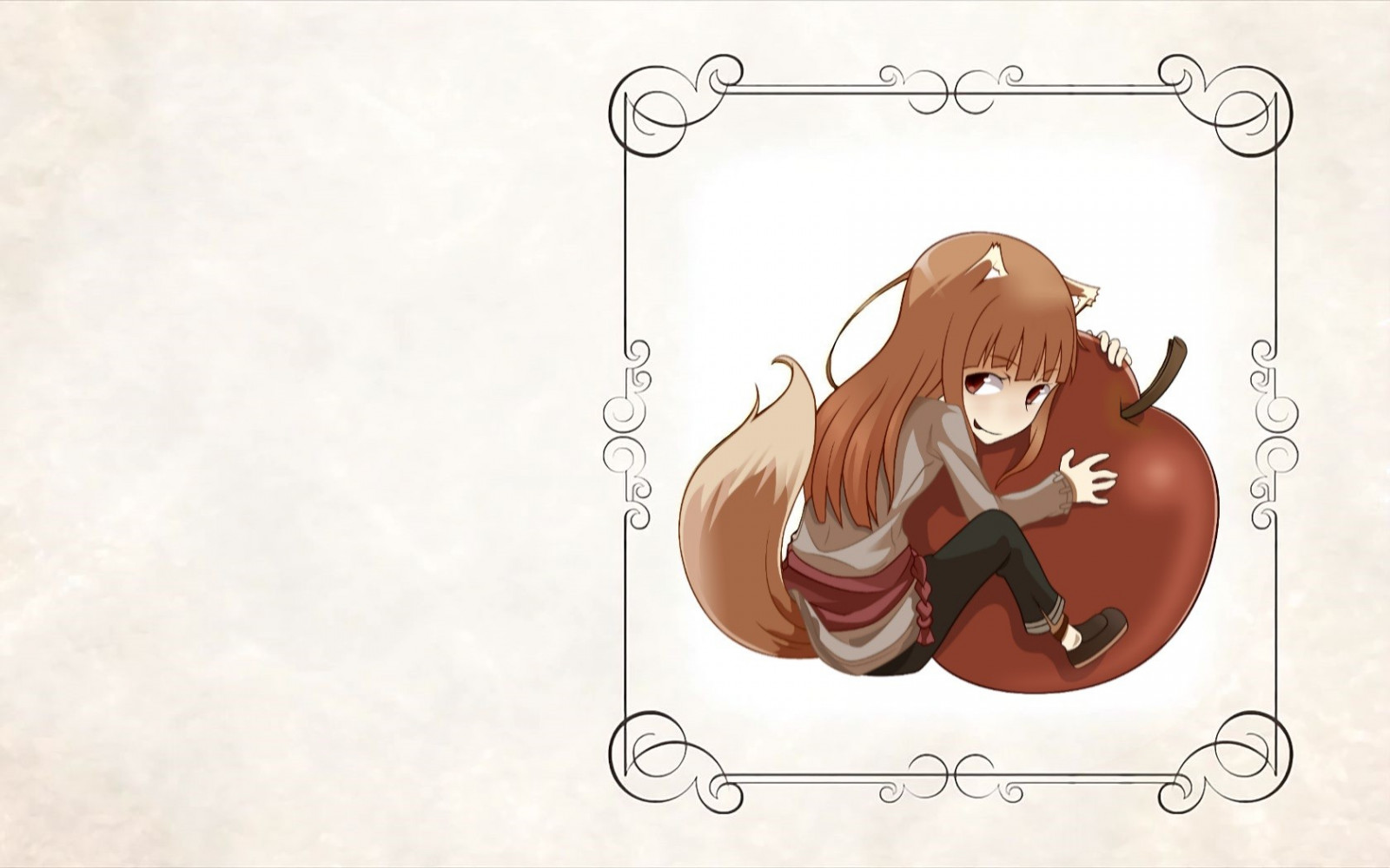 disegno, illustrazione, anime girls, cartone animato, mele, Holo, Spice and Wolf, marca, Okamimimi, capo, mano, schizzo, orecchio, corpo umano, organo