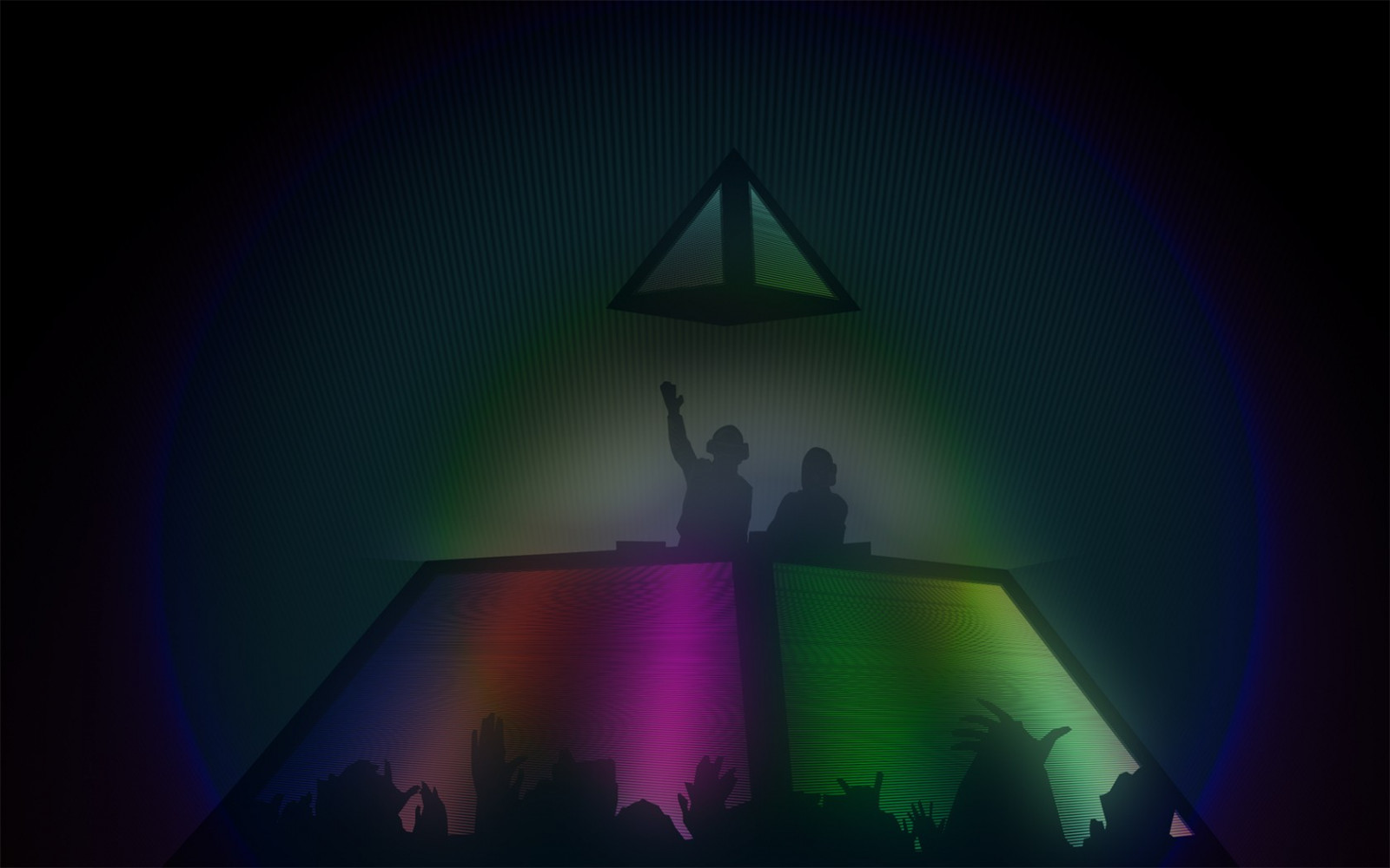 nat, musik, atmosfære, Daft Punk, Aurora, lys, farve, scene, mørke, computer tapet