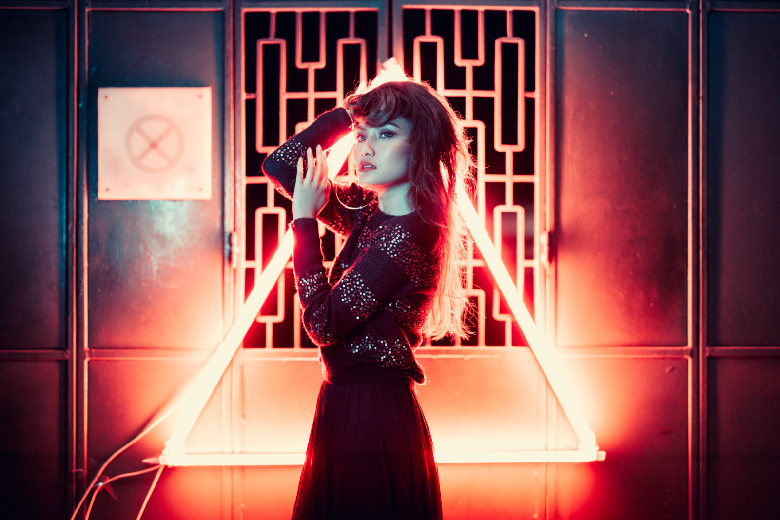 Červené, oblečení, krása, dáma, dívka, světlo, šaty, tma, představení, performance, fáze, UMĚNÍ, zábava, scéna