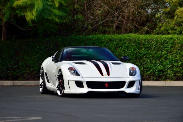 car, vehicle, side view, sports car, Ferrari, white