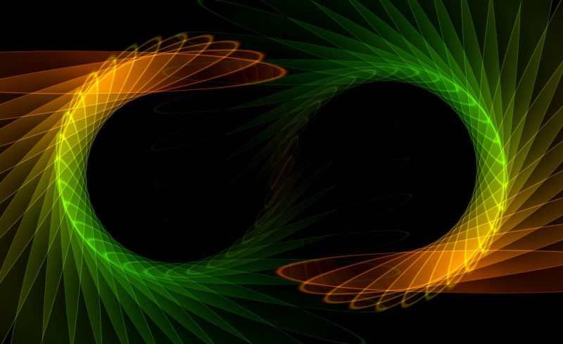 abstraktní, fraktální, ilustrace, zelená, kruh, list abstraktní, fraktální, ilustrace, zelená, kruh, list