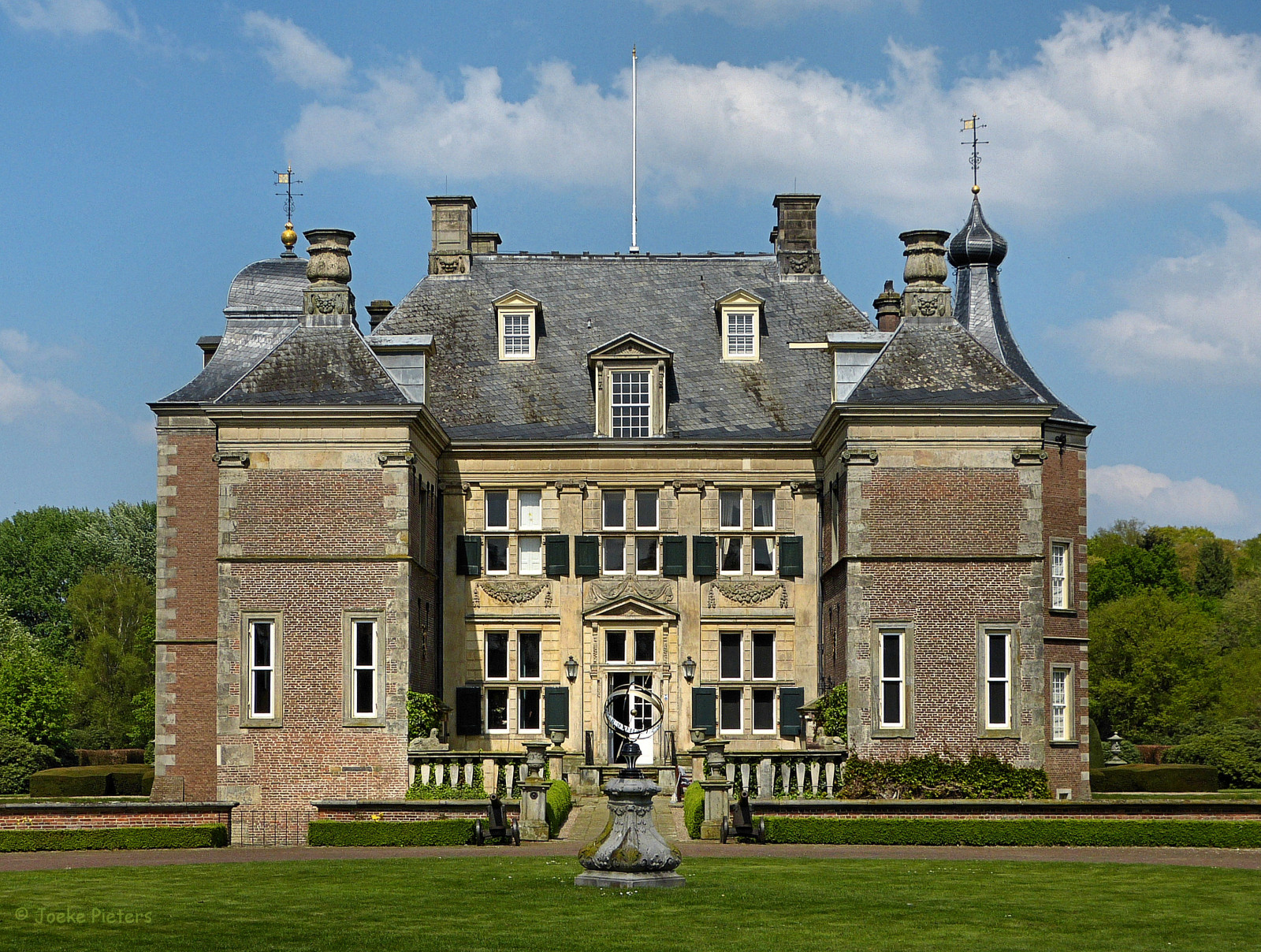 Wallpaper window, grass, sky, castle, Netherlands, palace, holland