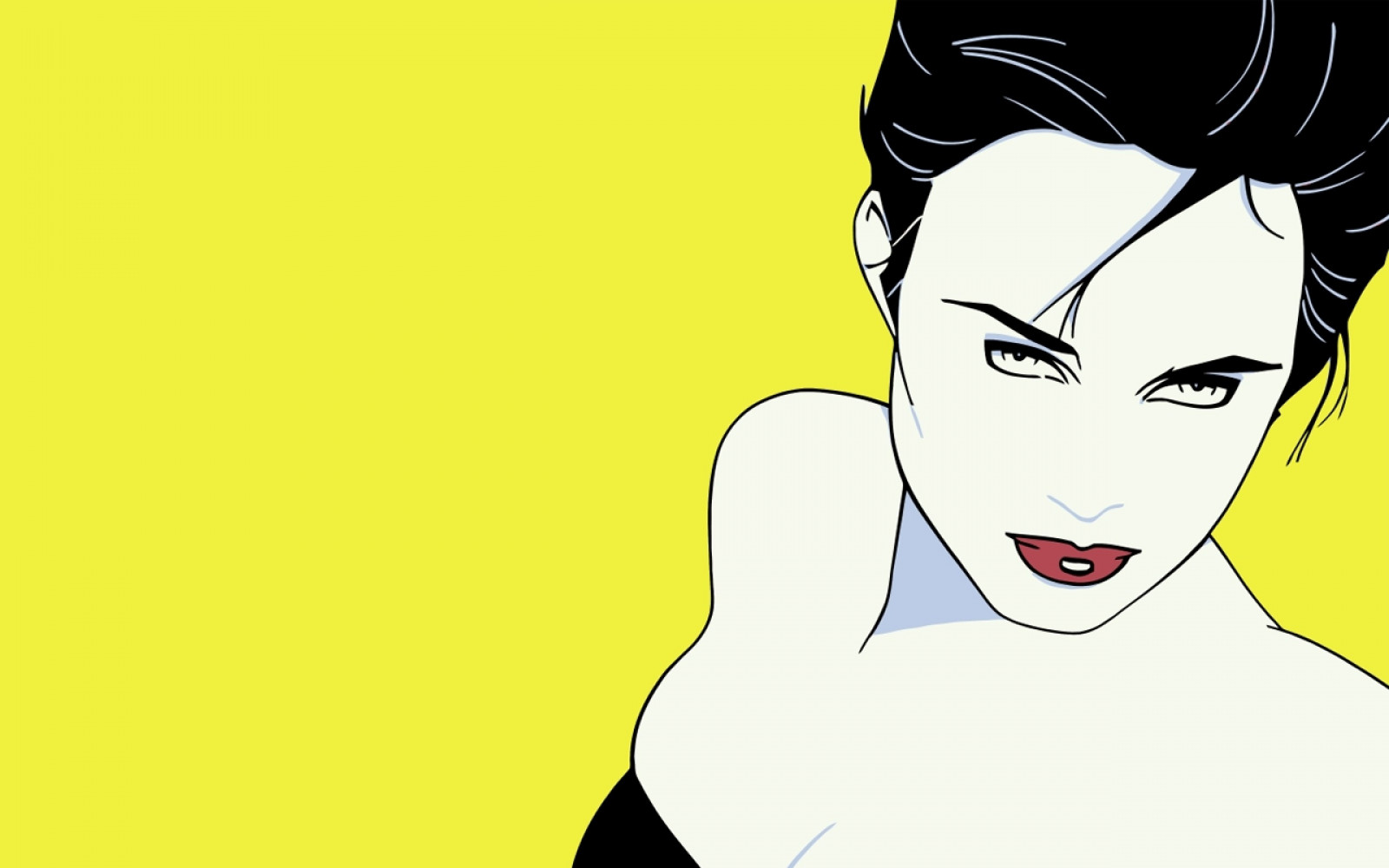 2560x1600 px, rajz, Patrick Nagel, nők, sárga