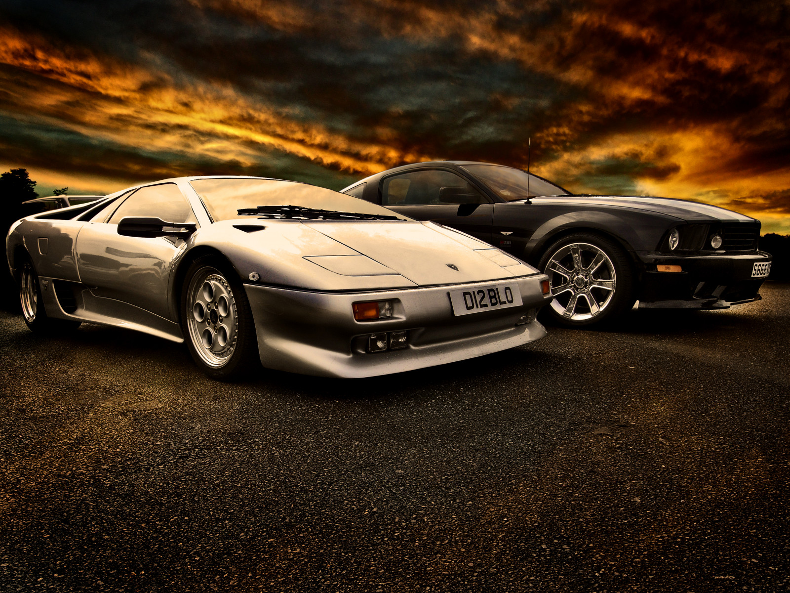 Ford, morgenmad, racerbil, Photoshop, wow, strøm, ekstrem, Diablo, Mustang, Lamborghini, V8, Goodwood, musclecar, Countach, Gallardo, superbiler, Saleen, Murcielago, CS3, S281, supercarsunday, 1stjune2008