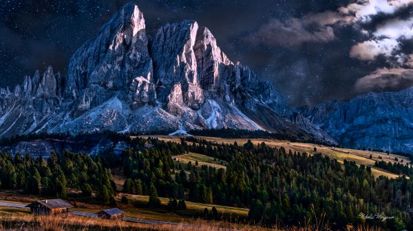 plant,mountain,cloud,nature,Natural landscape,tree