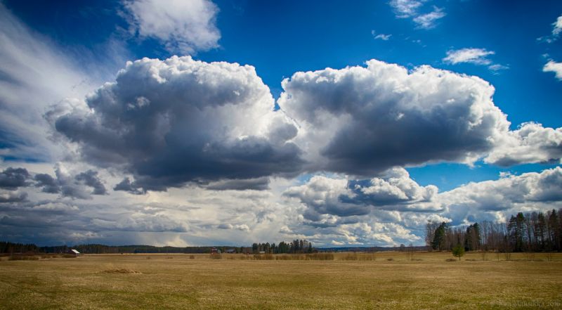 nebe, mrak, kupa, lučina, během dne, pole