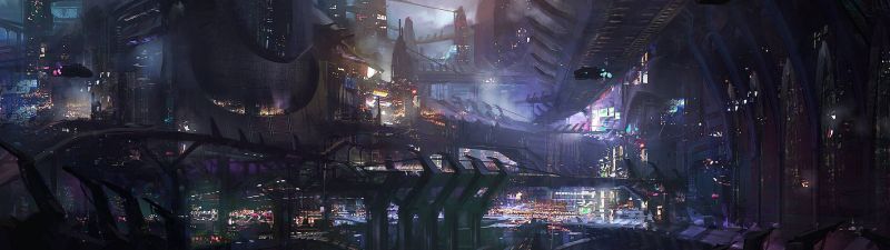 noche, arte conceptual, metrópoli, James paick, escenario, oscuridad noche, arte conceptual, metrópoli, James paick, escenario, oscuridad