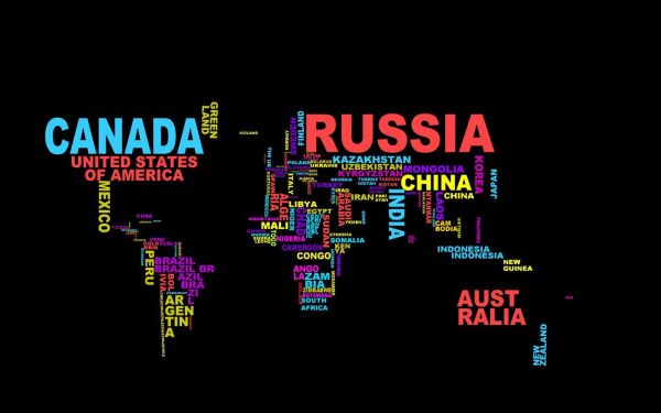 typography,word clouds,1440x900 px,colorful,map,Russia