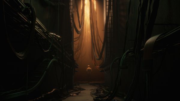 Unreal Engine 5,Blender,digital art,wires,Retro computers,cyberpunk