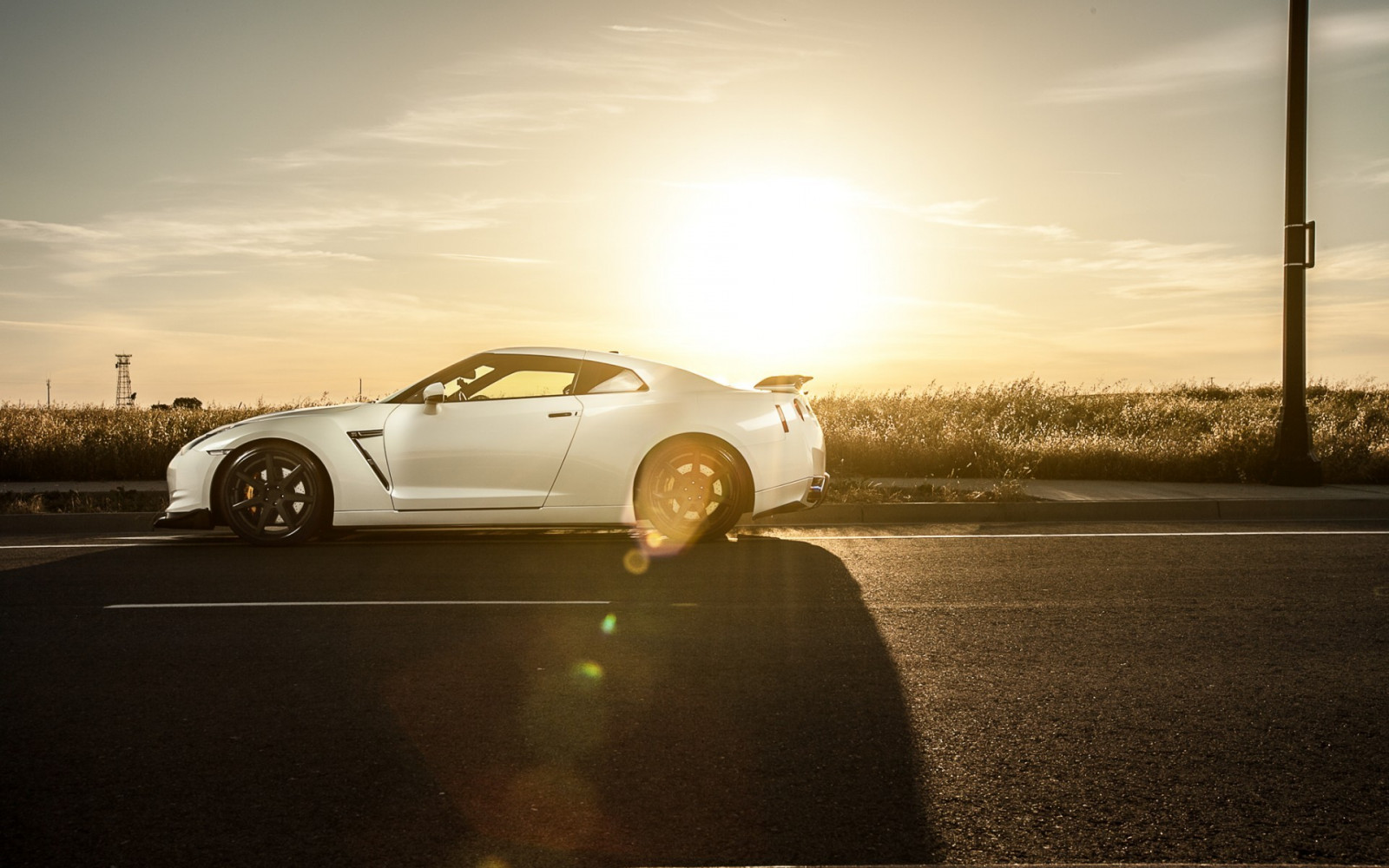 Wallpaper sunlight, road, sports car, white cars, driving, wheel